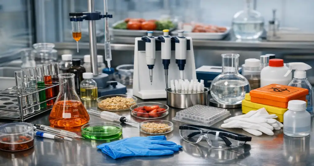 لوازم جانبی و شیشهآلات آزمایشگاهی در آزمایشگاه های مواد غذایی