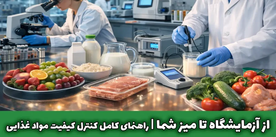 از آزمایشگاه تا میز شما راهنمای کامل کنترل کیفیت مواد غذایی