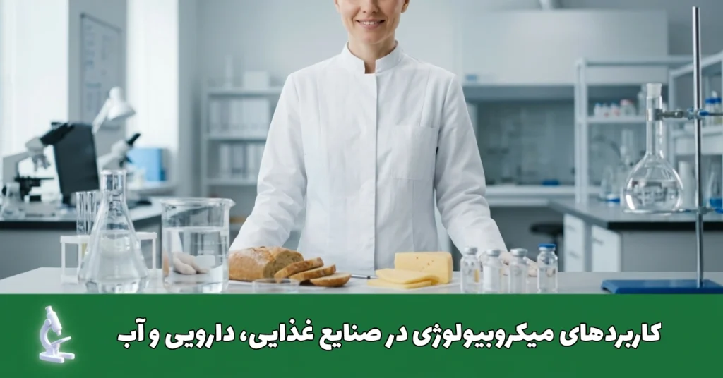 کاربرد میکروبیولوژی در صنایع غذایی، دارویی و آب در یک آزمایشگاه مدرن