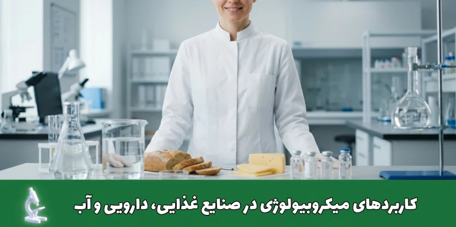 کاربرد میکروبیولوژی در صنایع غذایی، دارویی و آب در یک آزمایشگاه مدرن