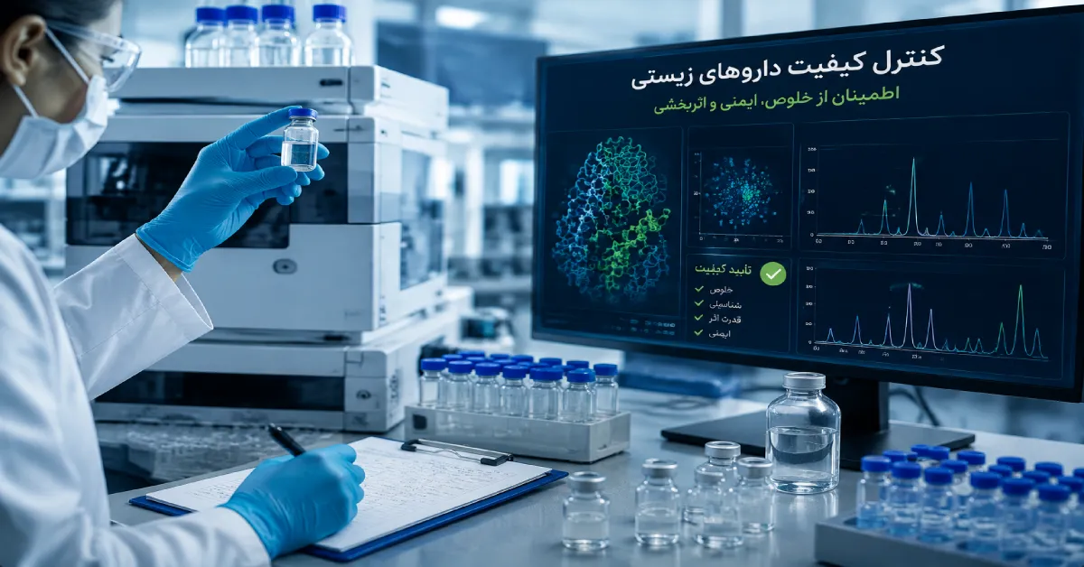 کنترل کیفیت داروهای زیستی در آزمایشگاه با بررسی خلوص، ساختار مولکولی و تجهیزات آنالیز پیشرفته