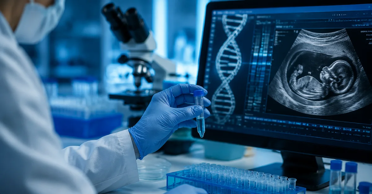 آزمایش DNA جنین با PCR در محیط آزمایشگاهی برای تشخیص ناهنجاریهای ژنتیکی پیش از تولد