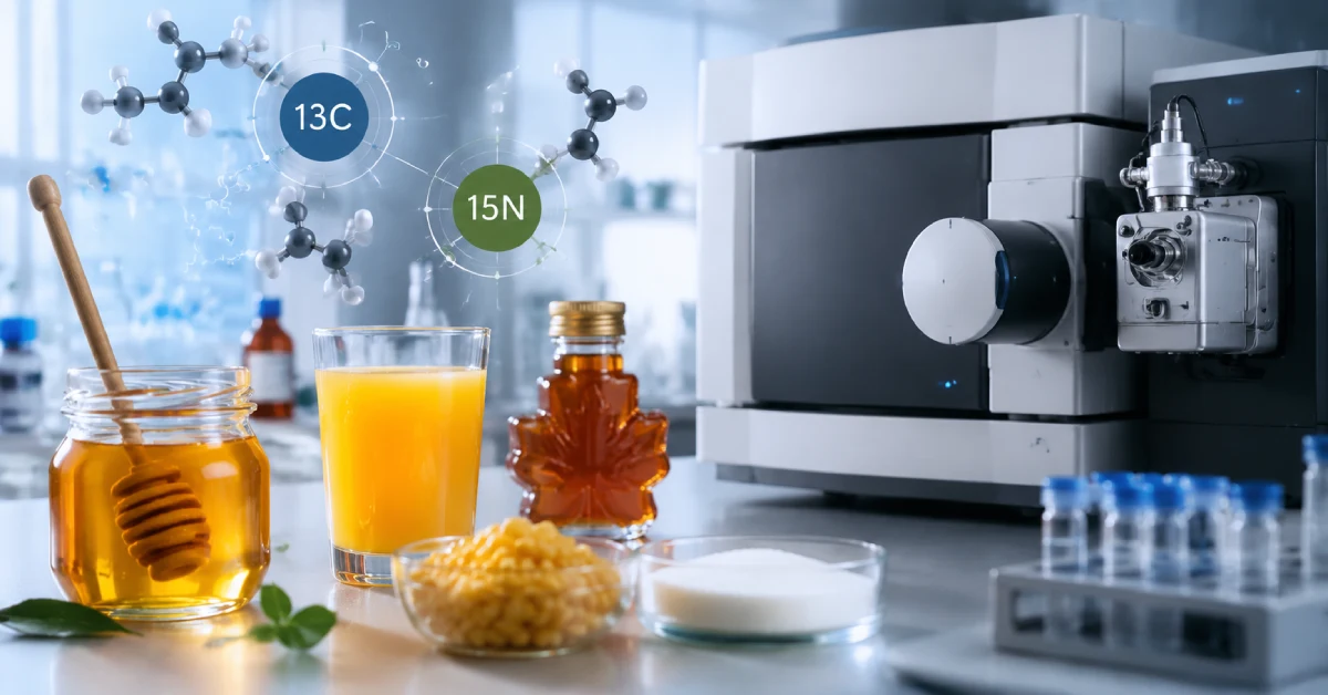 تشخیص اصالت مواد غذایی با روش IRMS، بررسی نسبت ایزوتوپهای پایدار در عسل، آبمیوه و شیرینکنندهها با دستگاه طیفسنج جرمی و تجهیزات آنالیز دقیق آزمایشگاهی