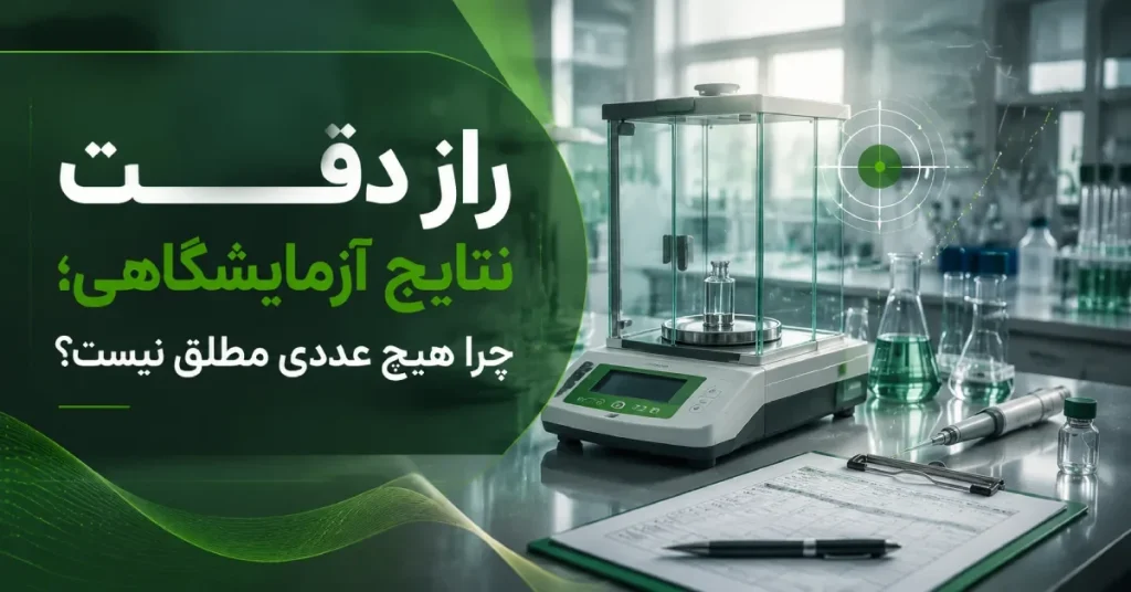 عدم قطعیت اندازهگیری در آزمایشگاه با تجهیزات دقیق، ترازو آنالیزور، نمودار خطا، بازه اطمینان و المانهای کنترل کیفیت نتایج آزمایشگاهی