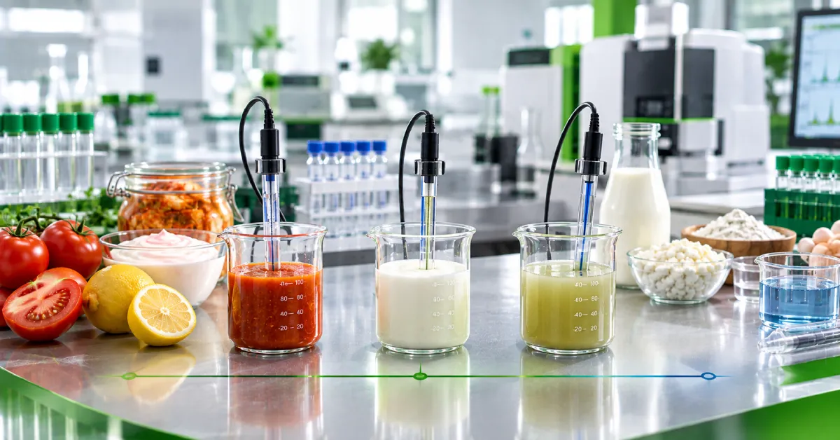 مقایسه pH نمونههای مختلف مواد غذایی برای بررسی شرایط اسیدی، خنثی و قلیایی