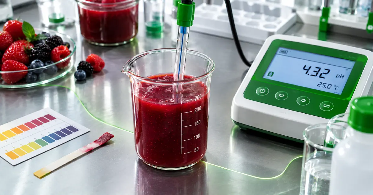 مقایسه نوار کاغذی pH و pH متر دیجیتال برای اندازهگیری pH نمونه غذایی رنگی