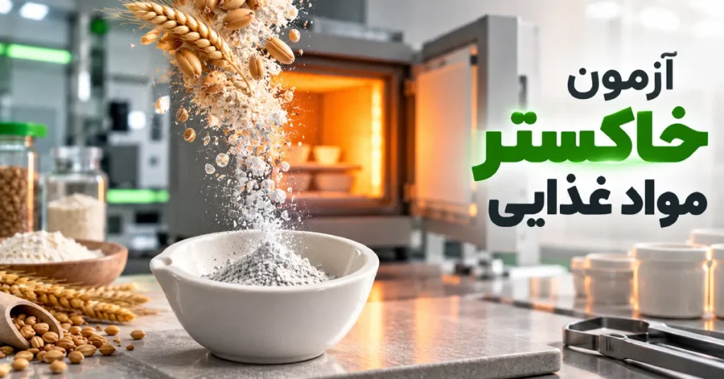 آزمون خاکستر مواد غذایی و باقیمانده معدنی نمونه پس از خاکسترگیری در کوره مافل