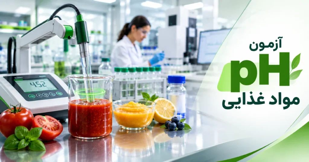 آزمون pH مواد غذایی با pH متر برای کنترل دقیق اسیدیته و کیفیت نمونه غذایی