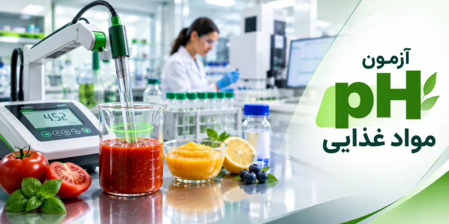 آزمون pH مواد غذایی با pH متر برای کنترل دقیق اسیدیته و کیفیت نمونه غذایی