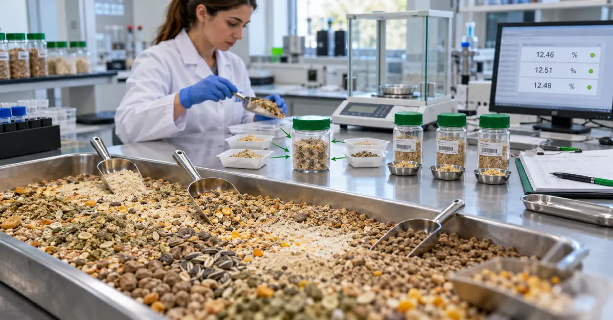 نمونه برداری نماینده از ماده ناهمگن و انجام اندازه گیری های تکراری برای بررسی اعتبار نتایج آزمایش در آزمایشگاه